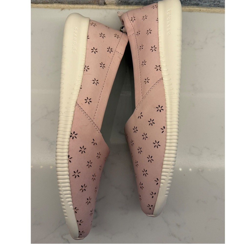 Cole Haan StudioGrand Pink Laser Cut Perforated Slip On Sneakers W10395B 9.5B - Picture 5 of 8